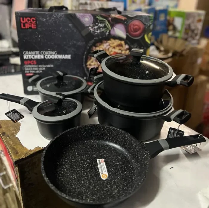 UCC LIFE Granite Non-stick Cookware Sets, 5 Pcs