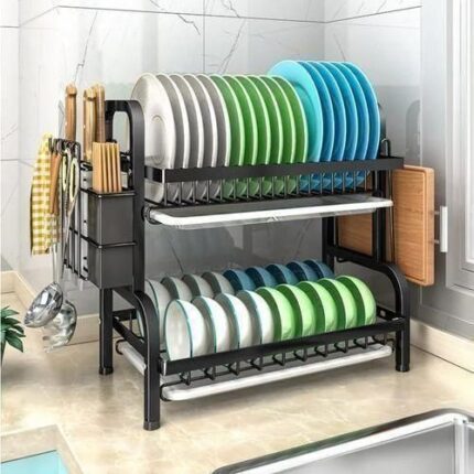 2Layer Black Dish Rack