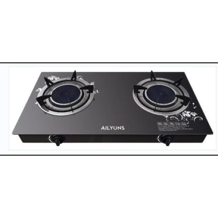 AILYONS 2 Burner Glass Top Gas Cooker