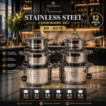 Edenberg 12Pc stainless steel Cooking Set EB-4013