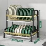 2 Layer Gold Dish Rack