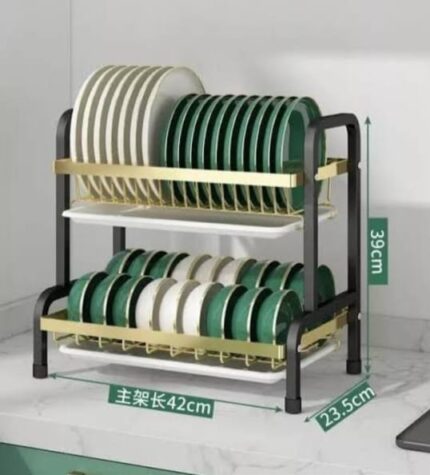 2 Layer Gold Dish Rack