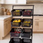 Multifunctional Hard Plastic Vegetable/Fruits Cart Storage Rack