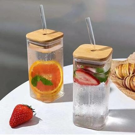 Square Glass Smoothie Cups