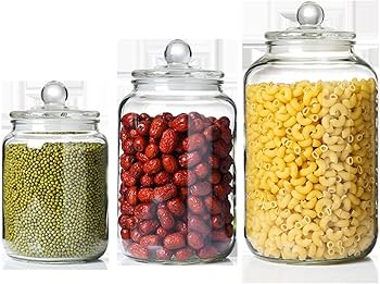 Airtight Hard Glass Storage Jars