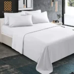 4pc Pure Cotton Plain White Bedsheets