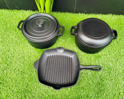 5Pc Heavy Duty Cast Iron Combo Set