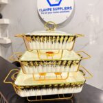 3pcs Ceramic Chaffing Dish.