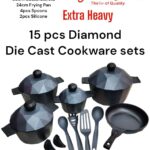 15 pieces signature non stick cookware set