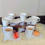 Genetic 6pcs tea cup with 6pcs saucer