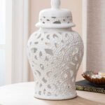 White Ceramic Ginger Jar