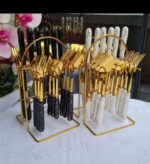 24pc Cutlery Set with Marble Handle