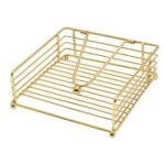 Gold Flat Metallic Serviette Holder