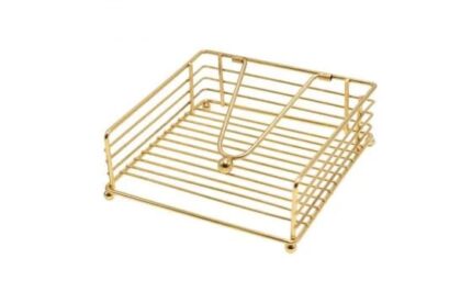 Gold Flat Metallic Serviette Holder