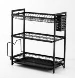 3 Layer Black Metallic Dish Rack