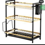 3 Layer Gold Metallic Dish Rack