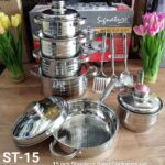 Signature 15 pcs Stainless Steel Cookware Set