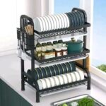 Three Tier Black Dish Rack