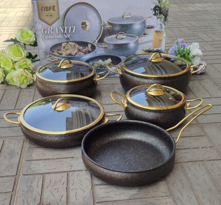 9pcs Granite Classy Cookware Set