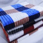 Checked fleece blanket.