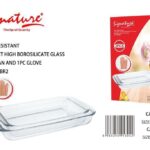 2 pcs Rectangular Glass Bake Pans.
