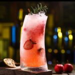 6pc Slanted Ribbed Glass