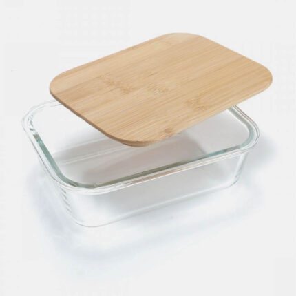 Bamboo Lid Glass Container