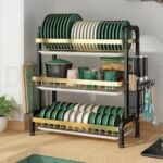3 Tier Gold Dish Rack