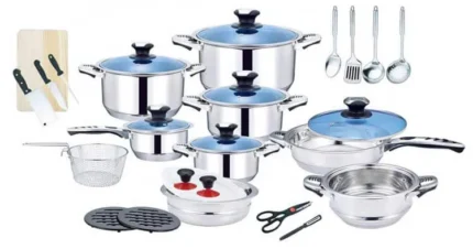 MARWA 30 PCS Heavy Stainless Steel Cookware Set