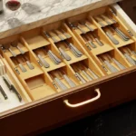 6Slot Bamboo Cutlery Organizer