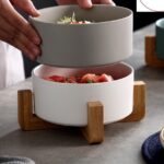 Nordic Salad Bowl with Wooden Handle