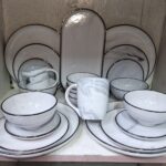 25pcs Marble Ceramic Dinner set.
