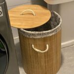 Large eco-friendly bamboo laundry basket