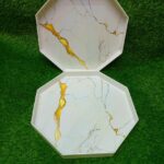 Hexagon melamine tray