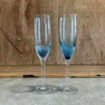 Stokes Blue Goa Flute Glass.