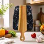 Marble and Wood Chopping Board.