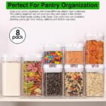 8pc food/cereal pantry storage containers.