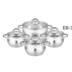 Edenberg 8pcs Stainless Cookware Set EB-3718.