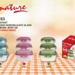 Signature 3pc Glass storage containers.