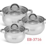 Edenberg Stainless Steel Cookware set 6pcs EB-3716.