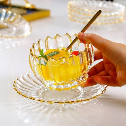 Flowery European Style Glass Bowl