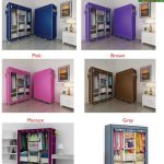Three Column Portable Wooden Wardrobes