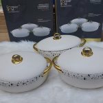 Forever Gold Oval Insulated Hotpots.