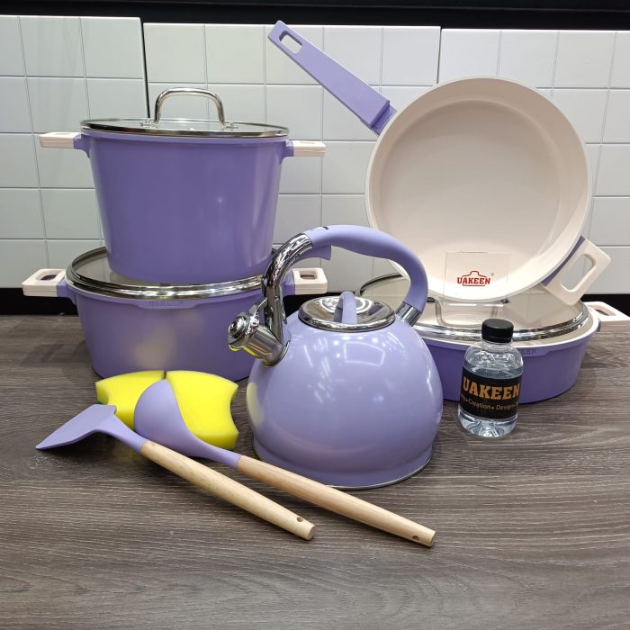 Uakeen Granite Coated Cookware Set