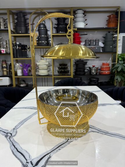 Luxurious Gold Round Chaffing Dish