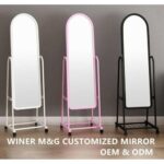 Dressing Mirror With Wheels and Shoes Rack