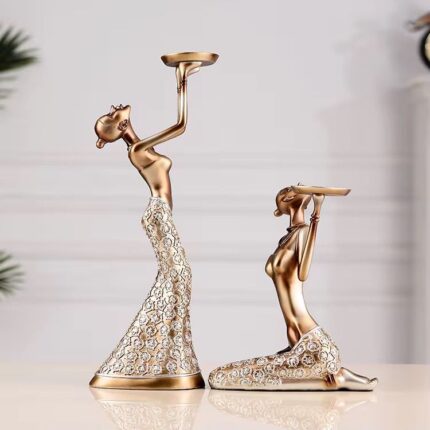 Figurines Statues Beautiful Candle Holder Decoration