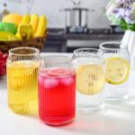 Ribbed Drinkware Glass Set