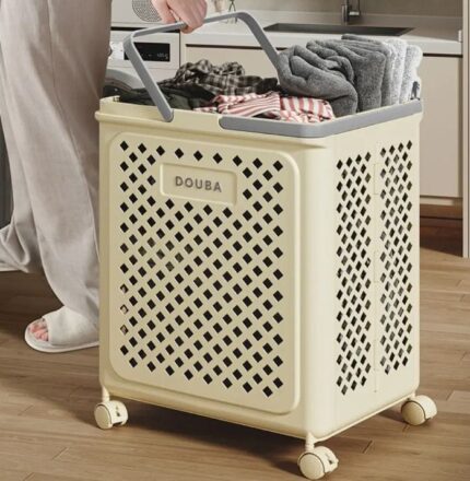 Big Foldable Laundry Storage Basket With Wheels