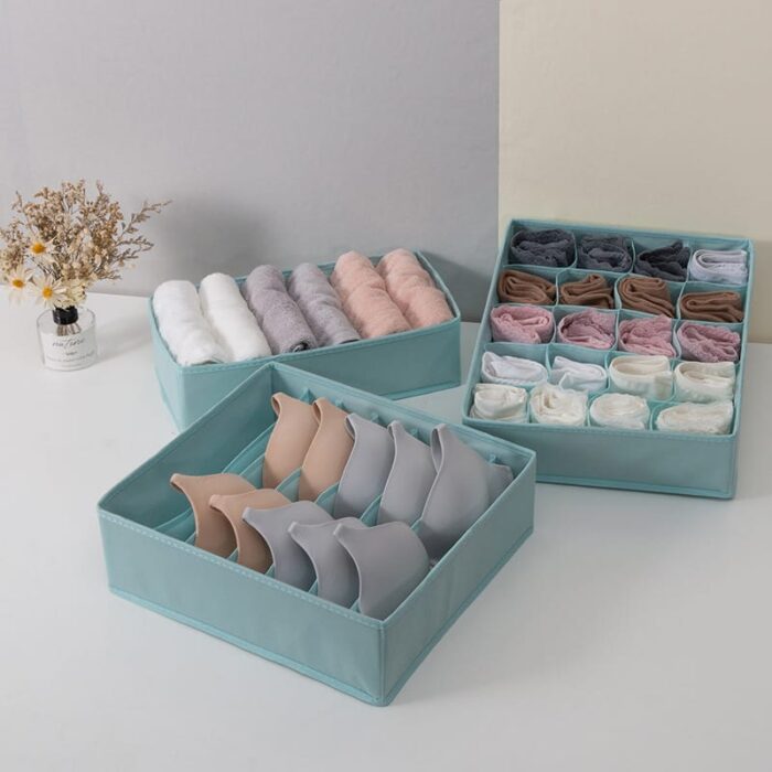3Pcs/Set Foldable Multi Compartment Clothes Organizer